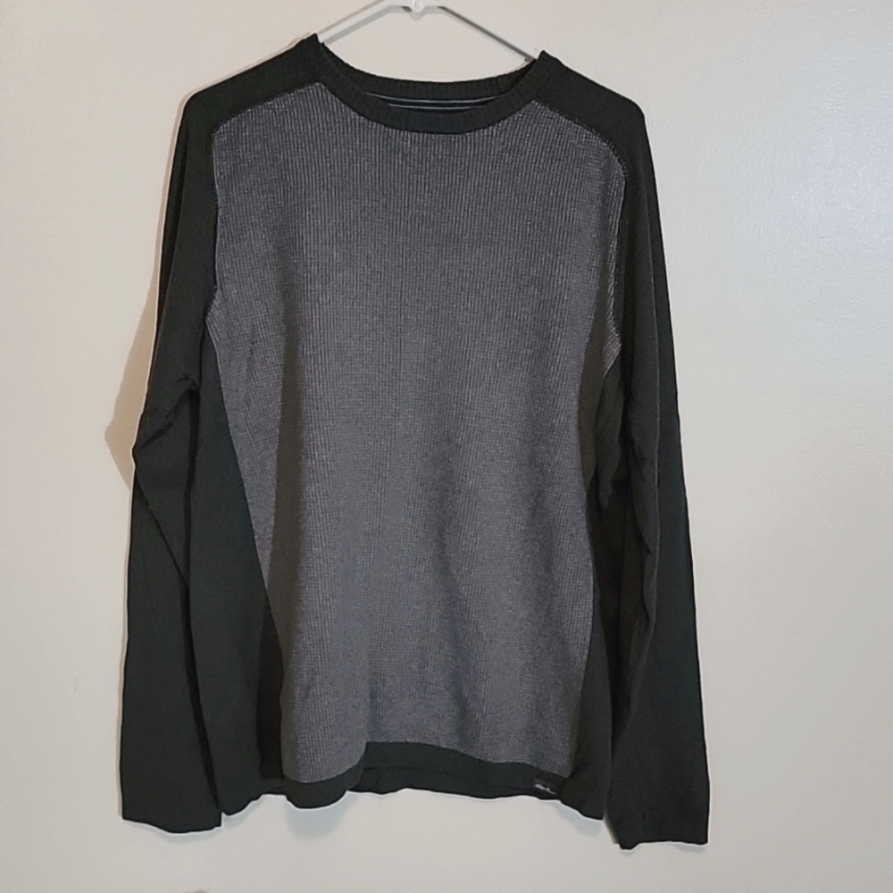 Eddie Bauer Men's Sweater Large Charcoal and Gray